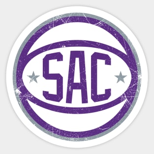 Sacramento Retro Ball - Purple Sticker